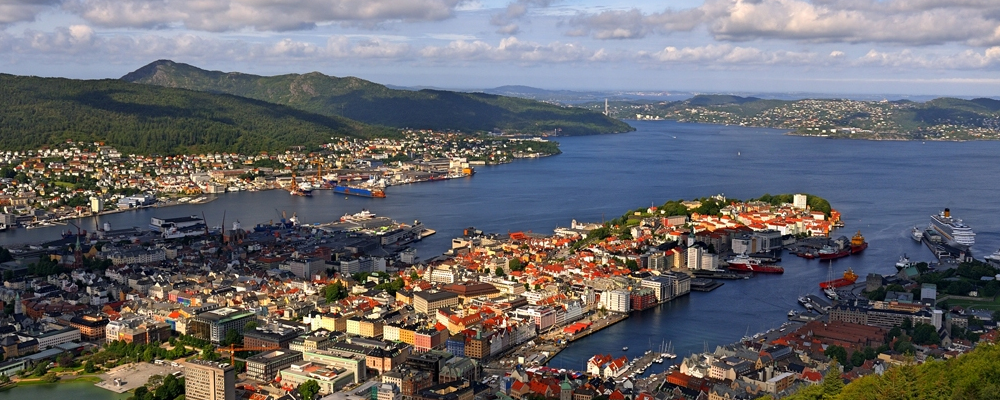 Blick vom Hausberg Fløien